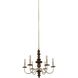 Lassen 6 Light 26 inch Champagne Gold Chandelier Ceiling Light