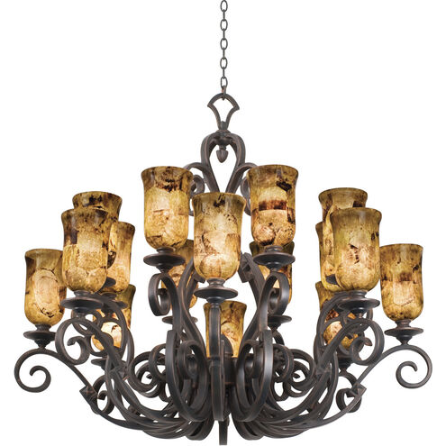 Ibiza 16 Light 50 inch Antique Copper Chandelier Ceiling Light in Ecru (1365)