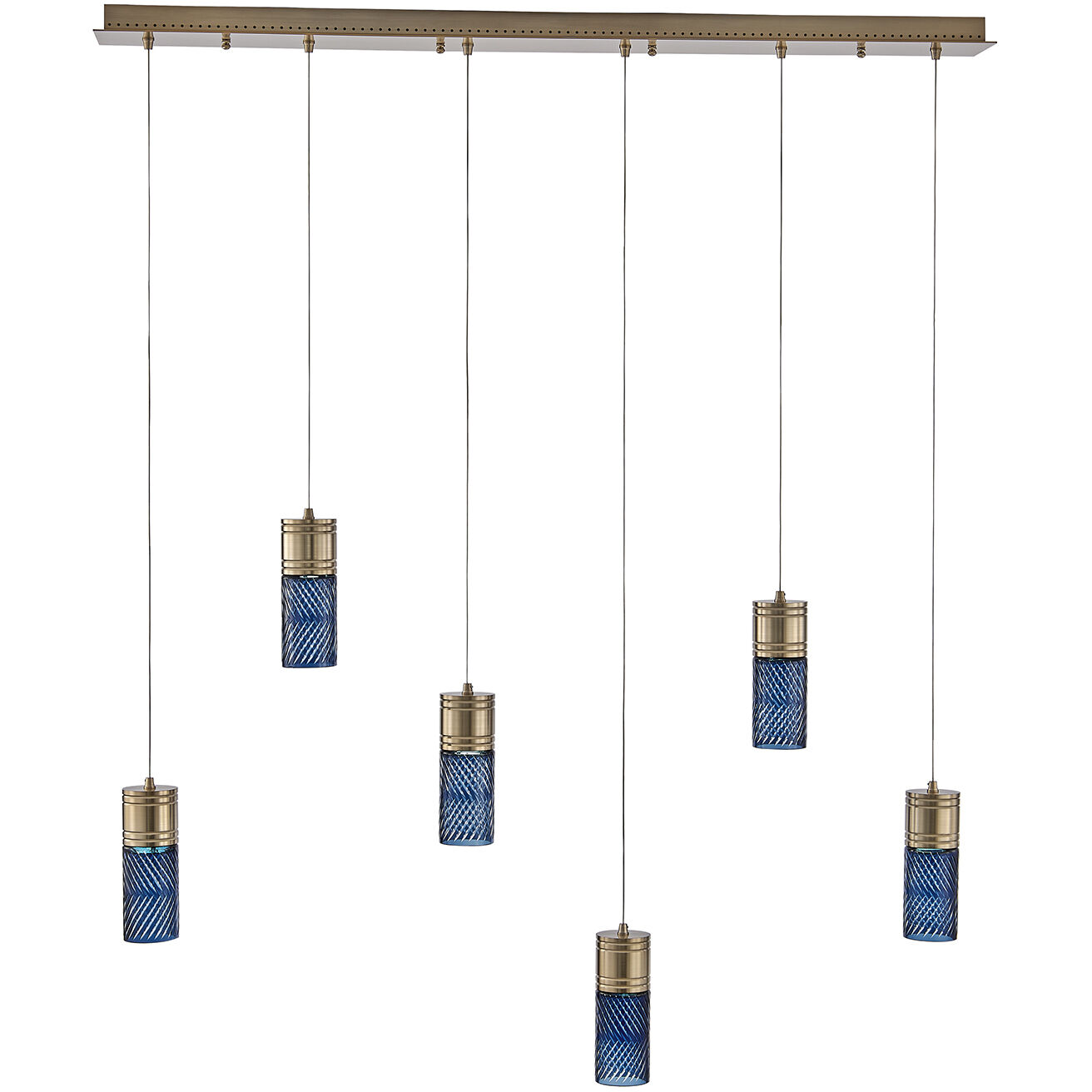 Kiriko LED 5.5 inch Winter Brass Linear Pendant Ceiling Light