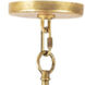 Samal 4 Light 20 inch Oxidized Gold Leaf Convertible Pendant Ceiling Light