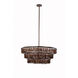 Unie 6 Light 34 inch Brownstone Pendant Ceiling Light