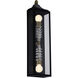 Midsummer 2 Light 34 inch Matte Black Outdoor Wall Sconce