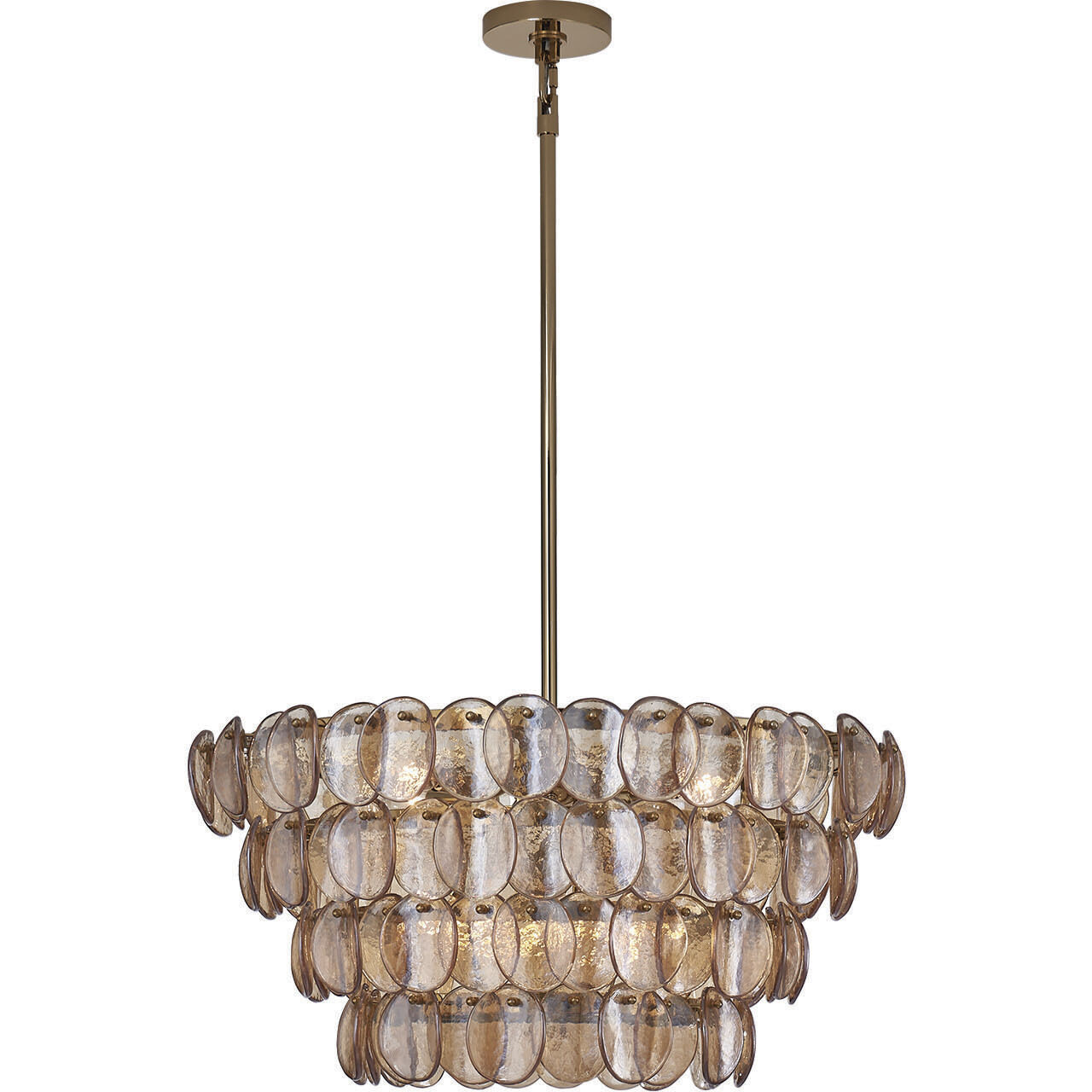 Uroko 8 Light 28 inch Polished Winter Brass Pendant Ceiling Light