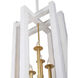 Duo 4 Light 18 inch Soft Gold and White Foyer Light Ceiling Light