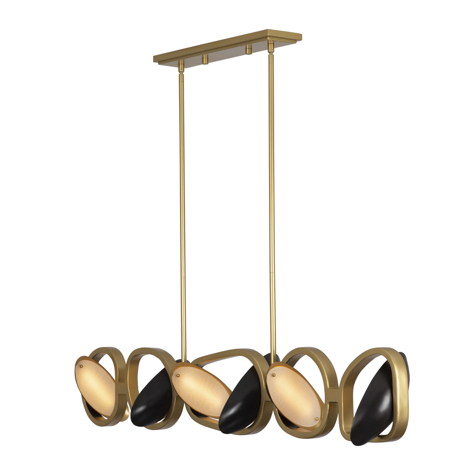 Onyx Island Light Ceiling Light in Brushed Gold And Satin Bronze