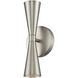Milo LED 5 inch Satin Nickel Bath Wall Sconce Wall Light