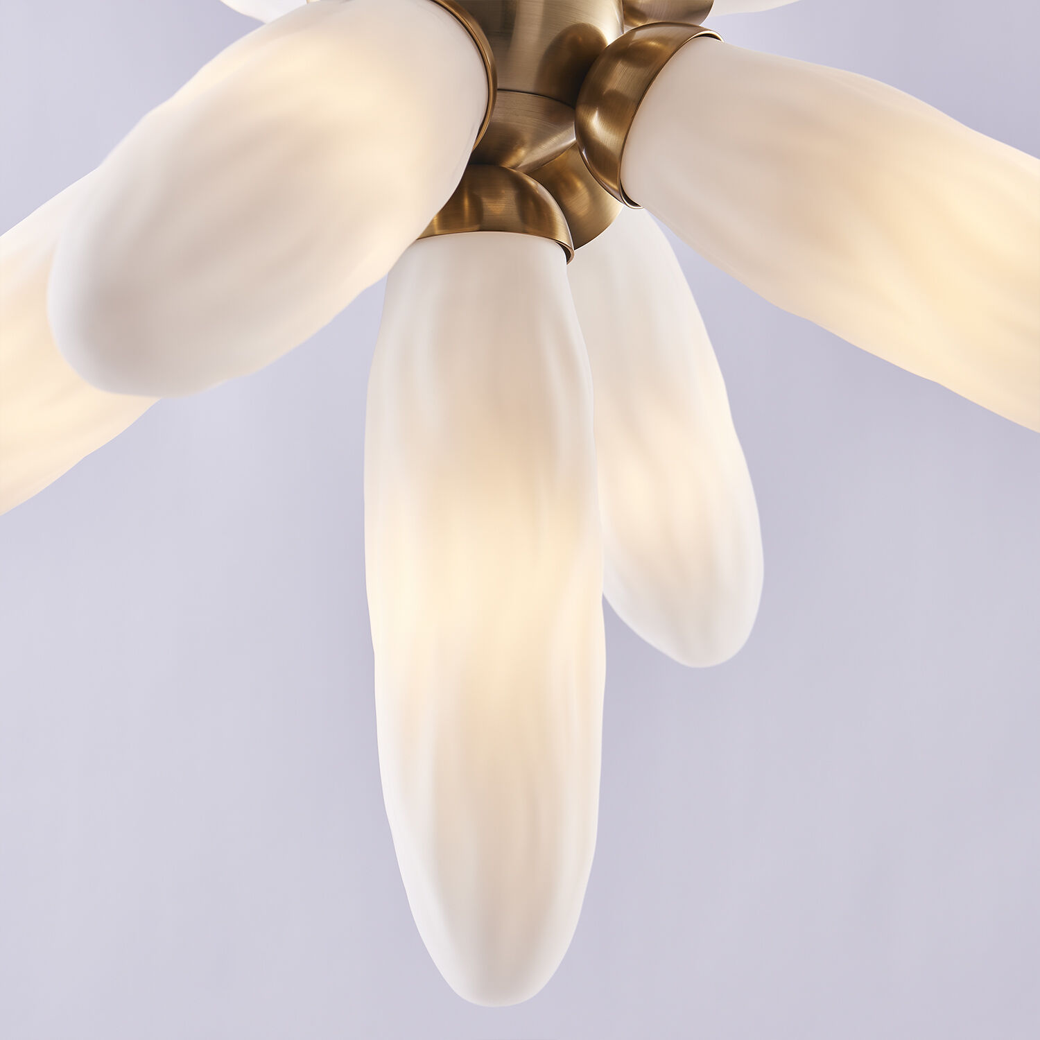 Crest 2 Light 5 inch Winter Brass Pendant Ceiling Light