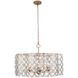 Maurelle 6 Light 27 inch Oxidized Gold Leaf Pendant Chandelier Ceiling Light