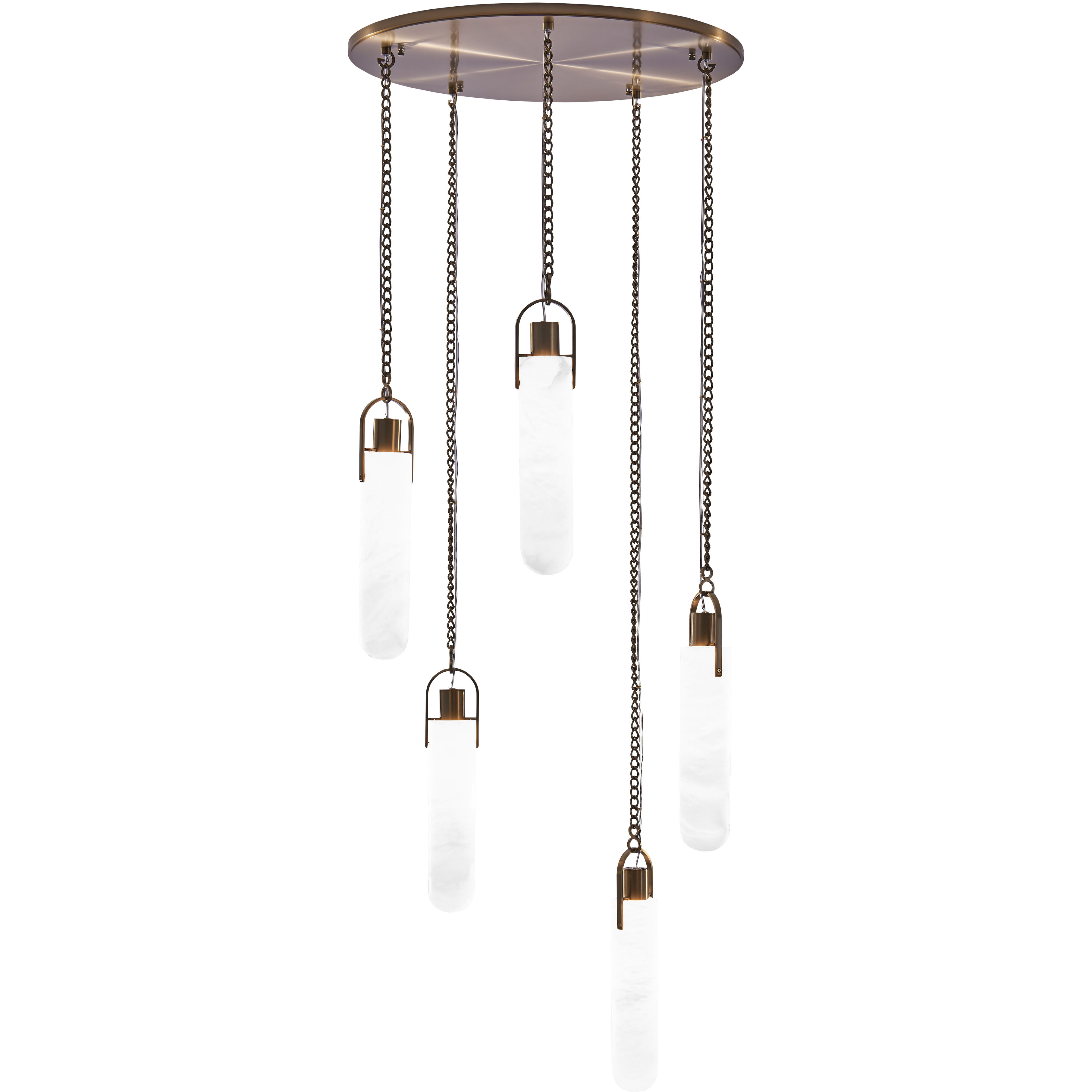 Flint Additions 24 inch Winter Brass Pendant Ceiling Light
