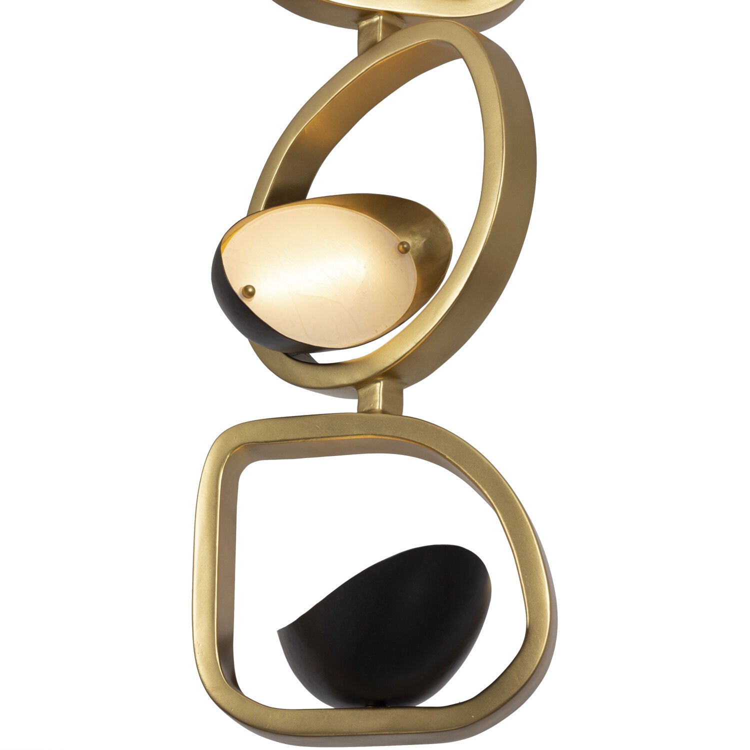 Onyx 13 inch Brushed Gold and Satin Bronze Pendant Ceiling Light