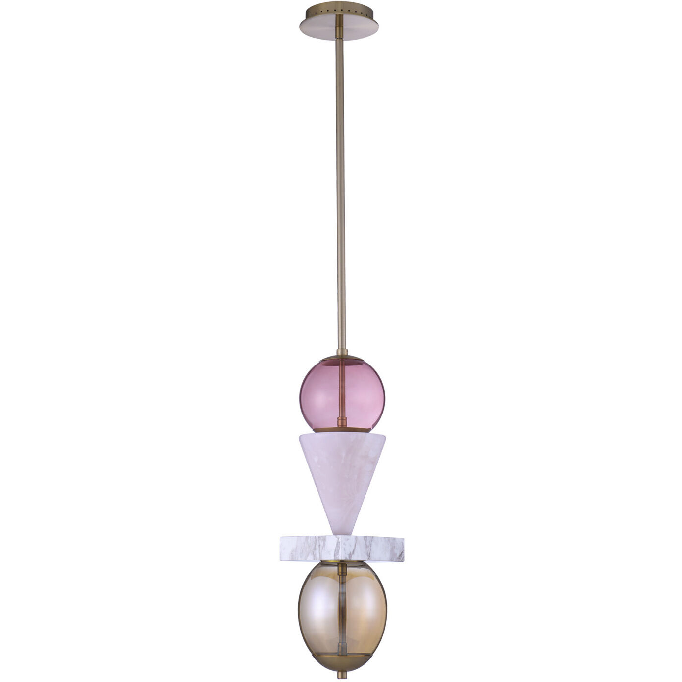 Demi 6.25 inch Winter Brass Pendant Ceiling Light