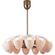 Cocoon 12 Light 36 inch Winter Brass Pendant Ceiling Light