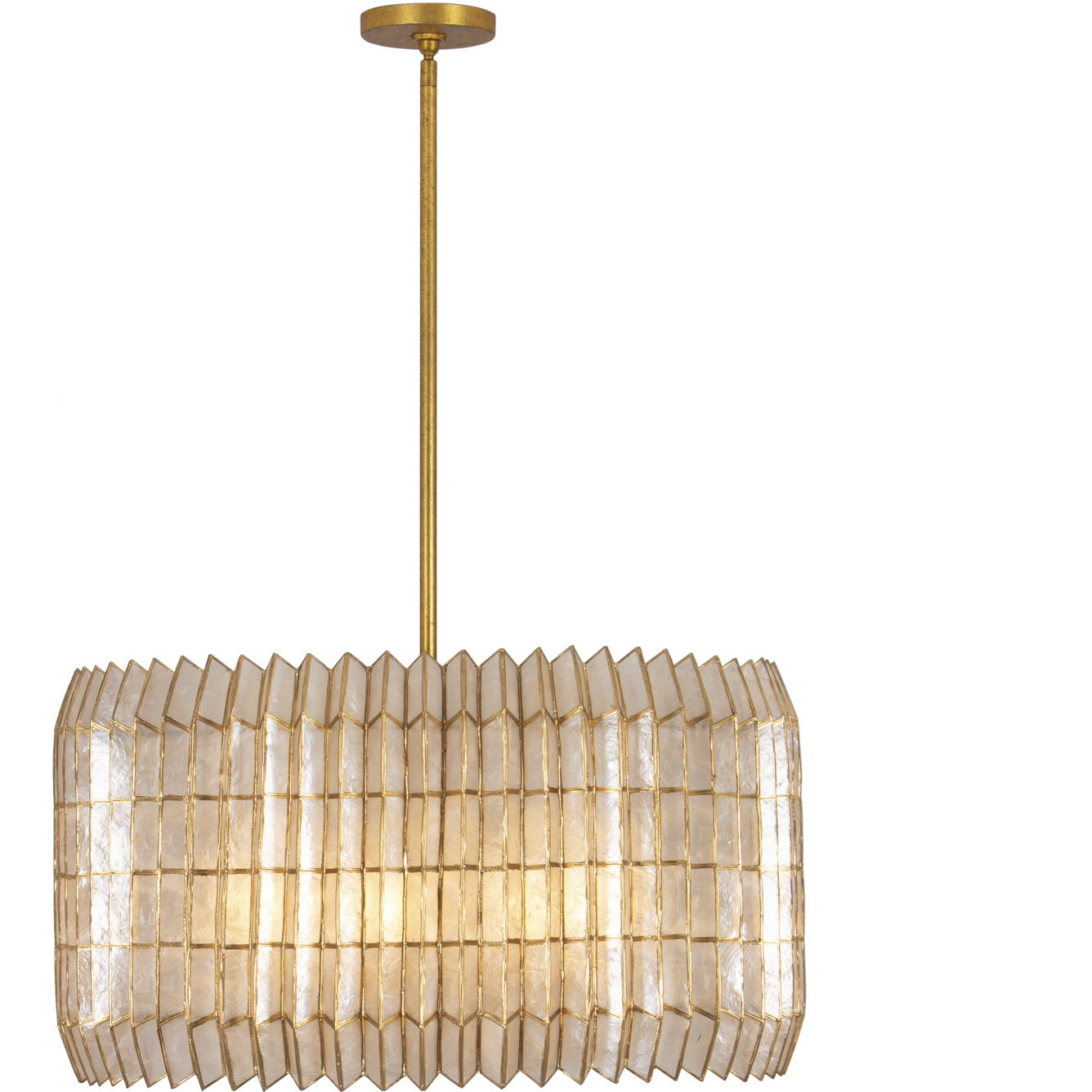 Fractal 8 Light 28 inch Oxidized Gold Leaf Chandelier Ceiling Light