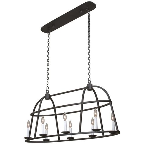 Wickenburg 8 Light 42 inch Black Iron Island Light Ceiling Light