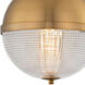 Portland LED 10 inch Winter Brass Mini Pendant Ceiling Light