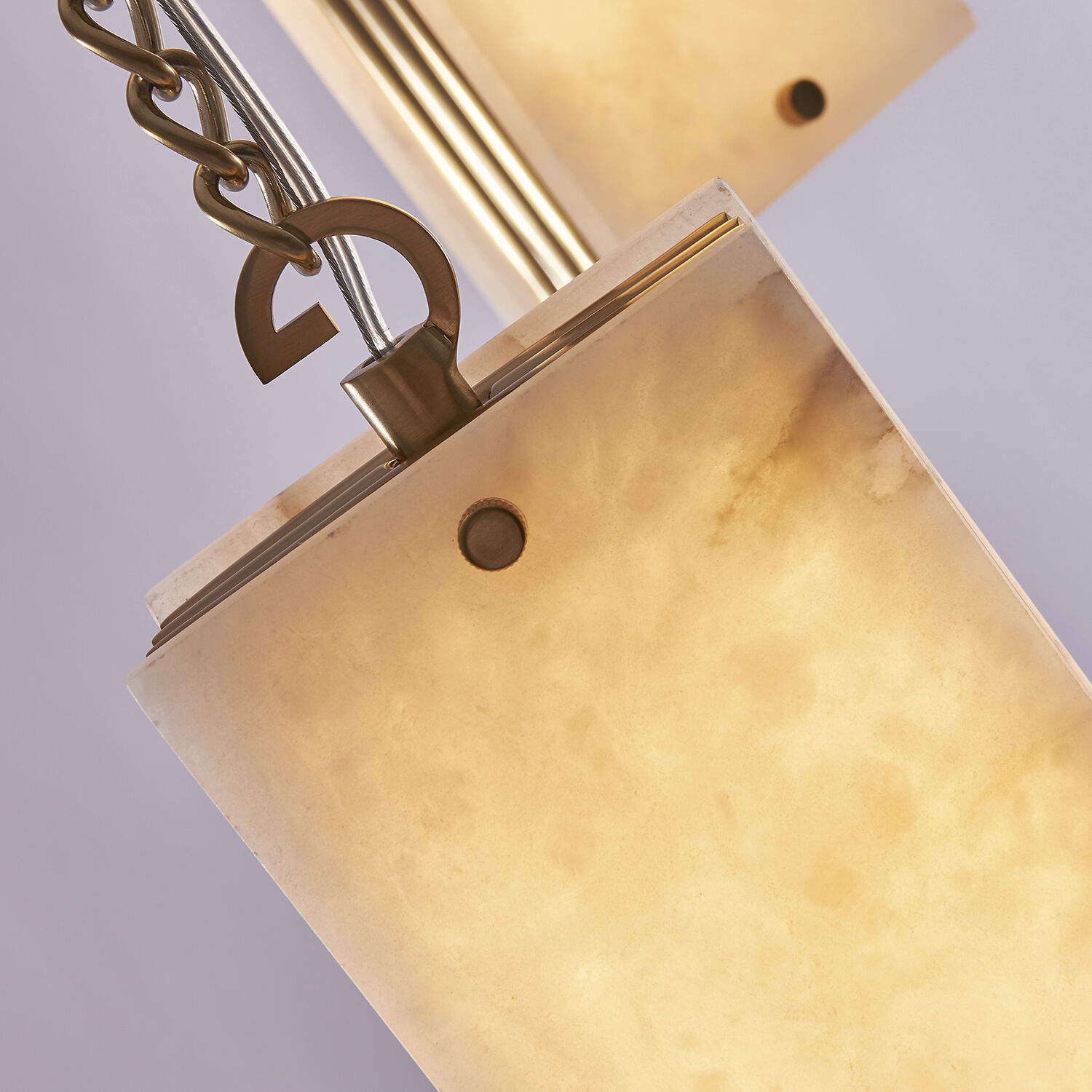 Vertical 18.25 inch Winter Brass Pendant Ceiling Light