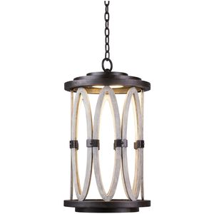Belmont Outdoor LED 13 inch Florence Gold Hanging Lantern Ceiling Light