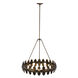 Vittoria 6 Light 28 inch Pearlized Antique Brass Chandelier Ceiling Light