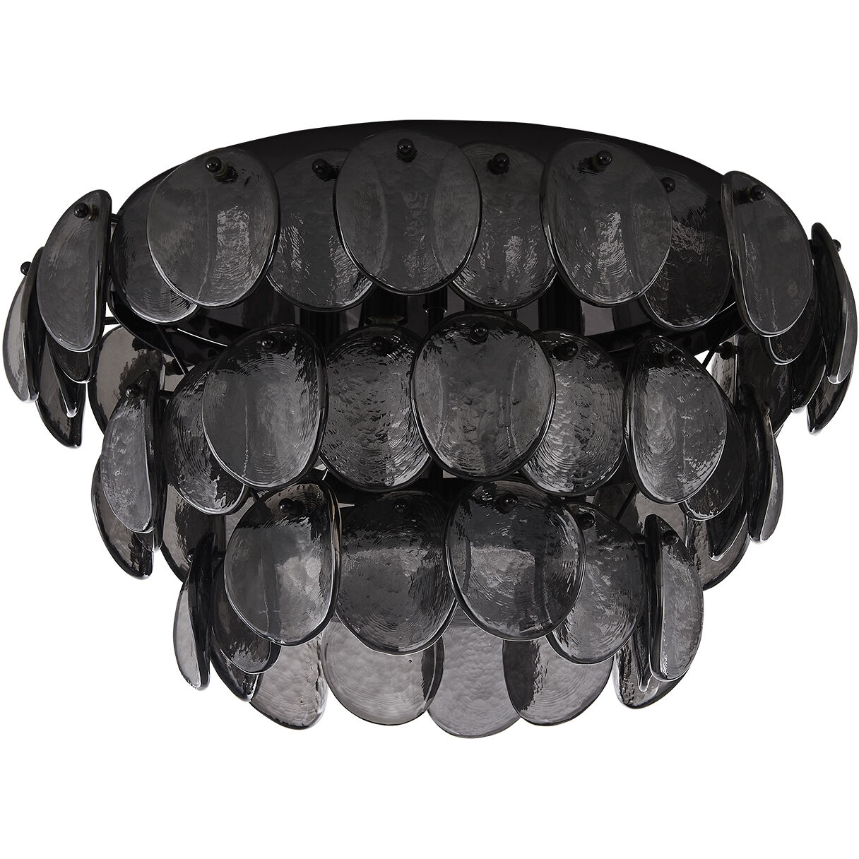 Uroko 4 Light 19.75 inch Black Nickel Flush Mount Ceiling Light
