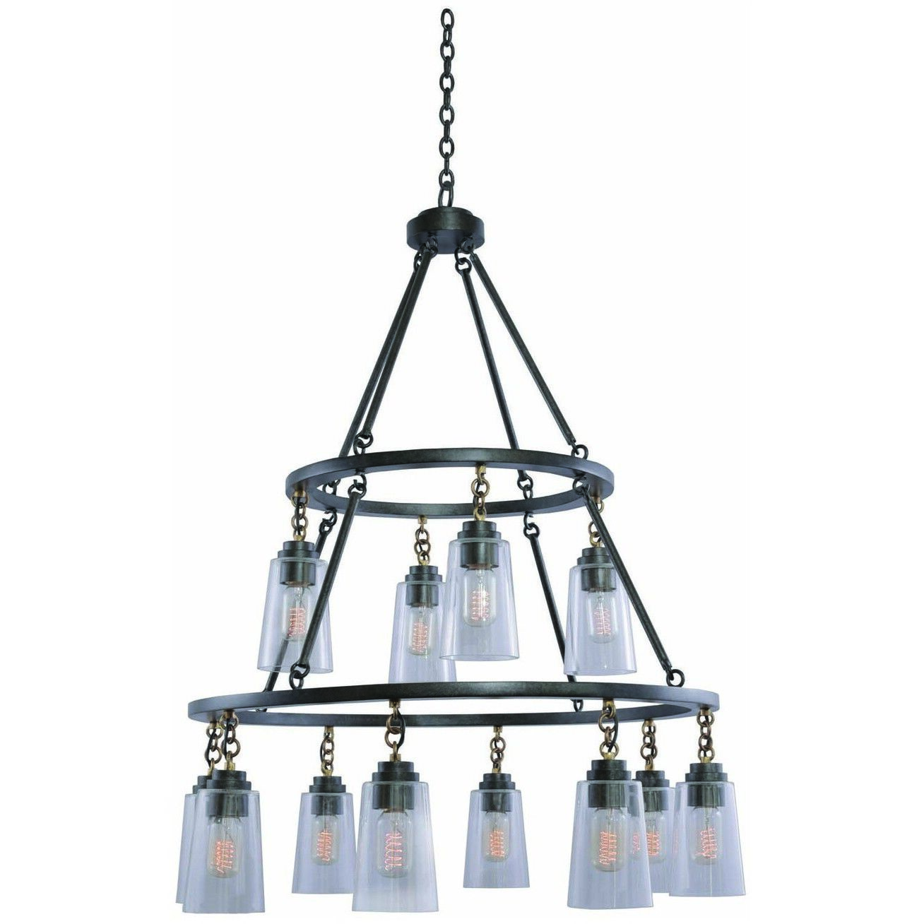 Dillon 12 Light 32 inch Milled Iron Pendant Ceiling Light