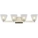 Weston LED 5 inch Glazed Nickel Bath Vanity Wall Light