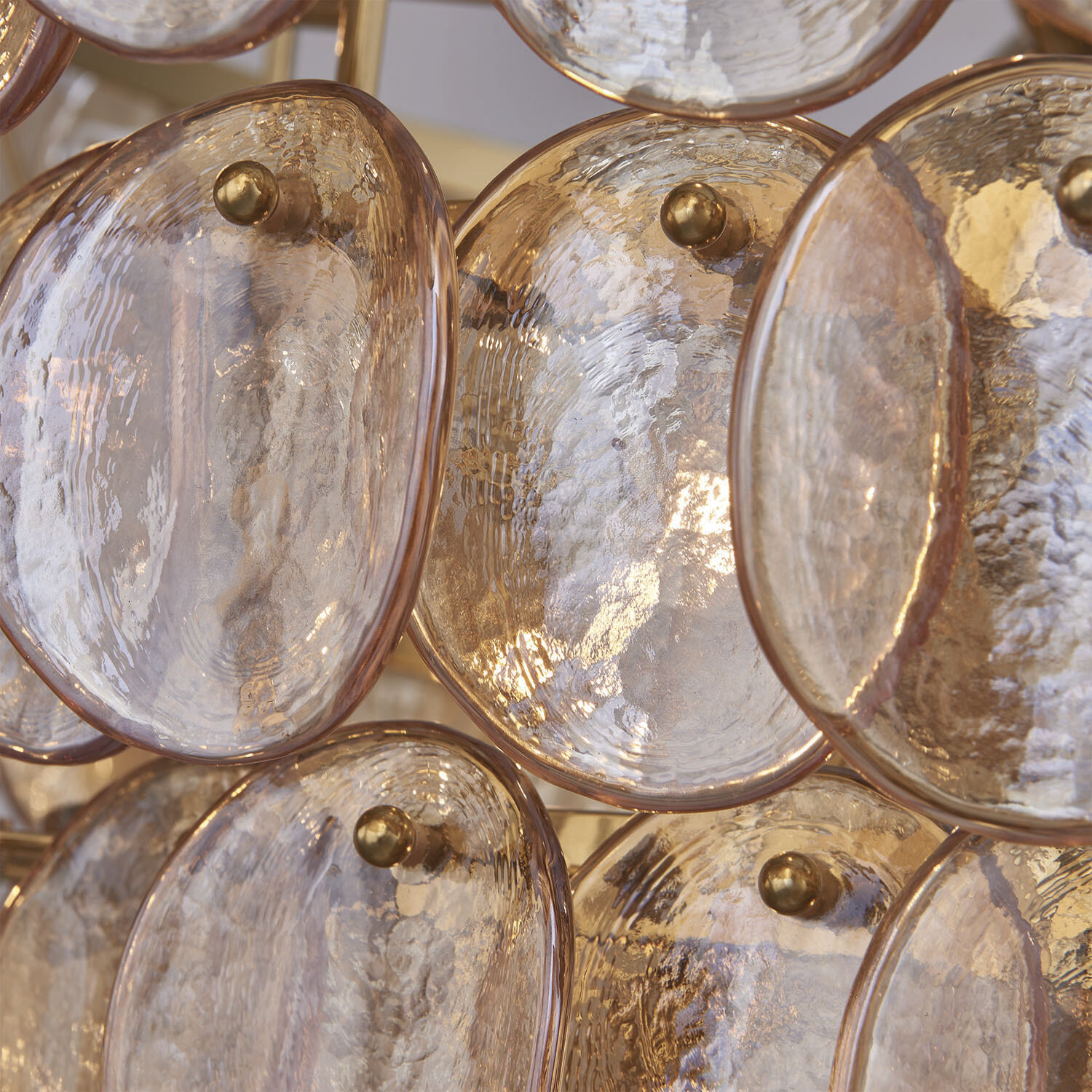 Uroko 14 Light 34 inch Polished Winter Brass Pendant Ceiling Light