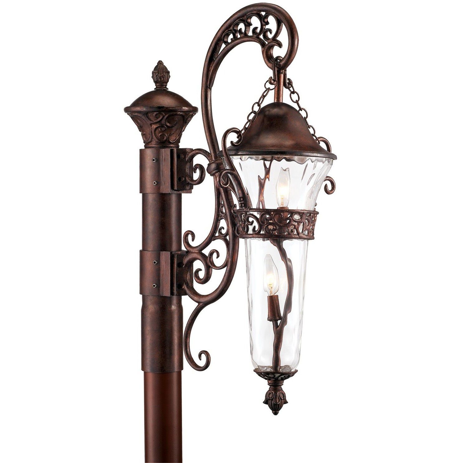 Anastasia Outdoor 2 Light 37 inch Burnished Bronze Post Mount Pier Mount