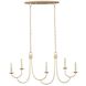 Kiera Island Linear Ceiling Light in Modern Gold