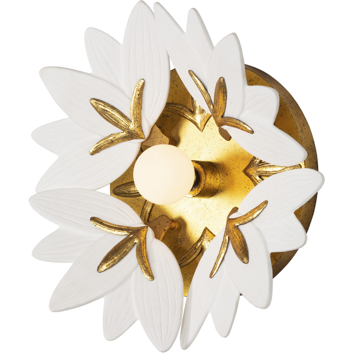 Bloom Wall Sconce Wall Light in Oxidized Gold Leaf