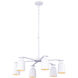 Gabardine 6 Light 28 inch Matte White Chandelier Ceiling Light