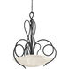 Tribecca 3 Light 23 inch Tortoise Shell Pendant Ceiling Light in Frost (FROST)