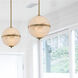 Canterbury LED 10 inch Winter Brass Mini Pendant Ceiling Light in Natural