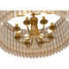 Fractal 8 Light 28 inch Oxidized Gold Leaf Chandelier Ceiling Light