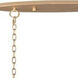 Kiera 5 Light 45 inch Modern Gold Island Linear Ceiling Light