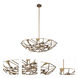 Esmeralda 6 Light 26 inch Pearlized Antique Brass Pendant Ceiling Light
