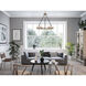 Library LED 24 inch Library Brass Chandelier Ceiling Light