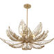 Fern 14 Light 36 inch Modern Gold Chandelier Ceiling Light