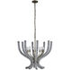 Coral 8 Light 30 inch Brushed Champagne Gold Chandelier Ceiling Light in Clear