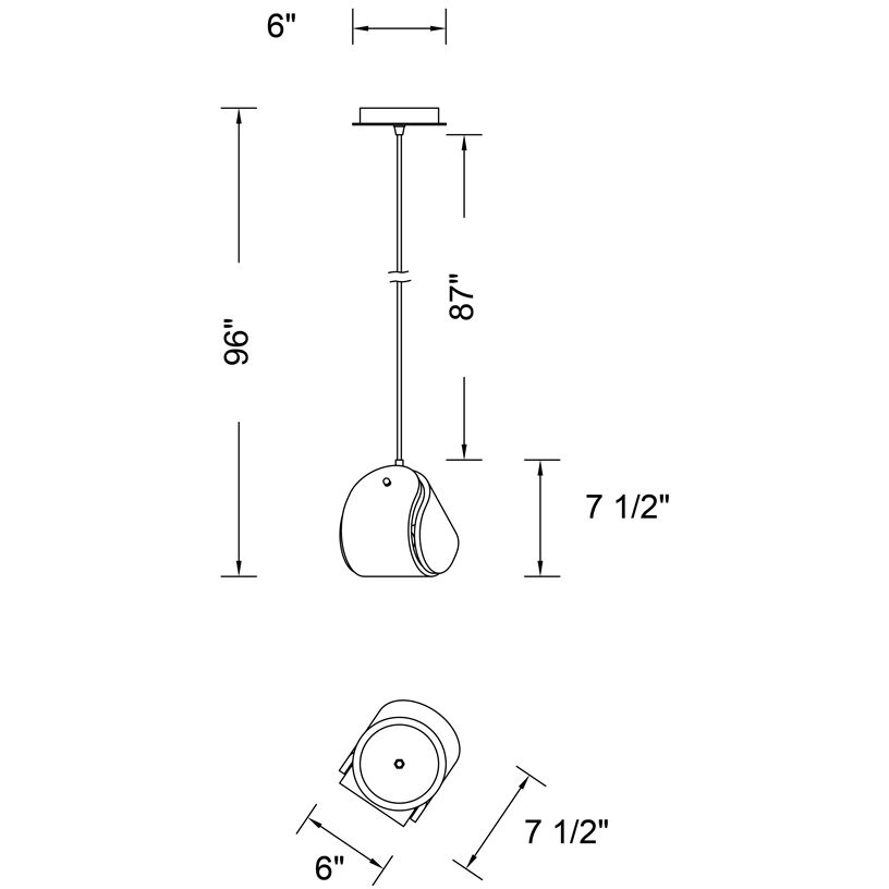 Pallina 1 Light 6 inch Winter Brass Pendant Ceiling Light in Clear