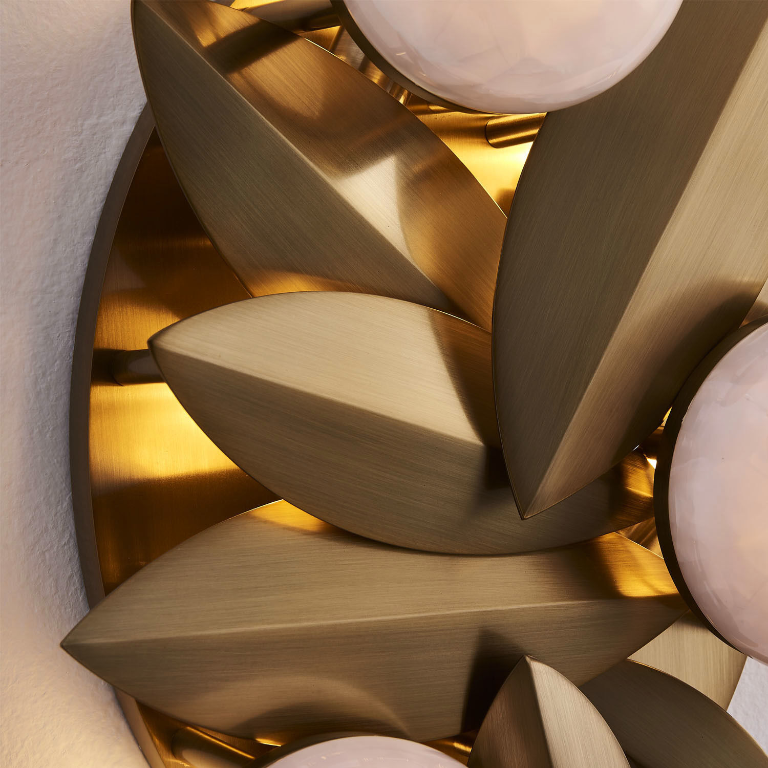 Blush Wall Sconce Wall Light in Winter Brass