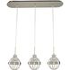 Montauk 3 Light 32 inch Polished Nickel Island Light Ceiling Light