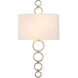 Carlyle 2 Light 12 inch Champagne Silver Leaf Bath Wall Sconce Wall Light