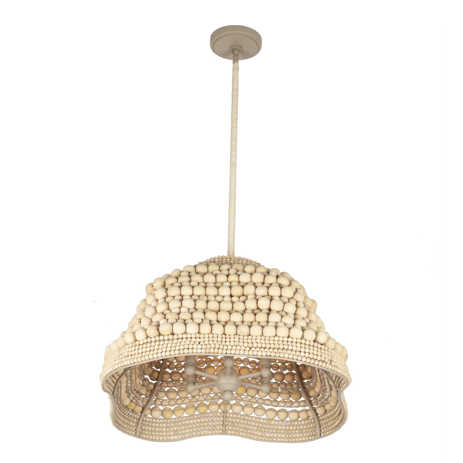 Coaxial 6 Light 26 inch Jute Pendant Ceiling Light