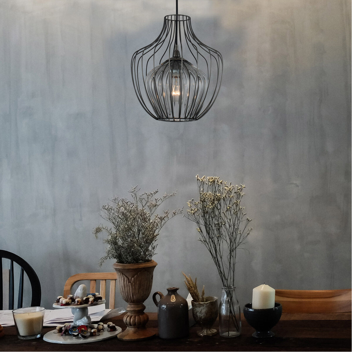 Kalco 404850CM Emilia 1 Light 12 inch Chemical Stainless Steel