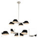 Bruno 4 Light 26 inch Matte Black with Polished Nickel Chandelier Ceiling Light