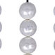Pearls 6 Light 50 inch Matte Black Island Light Ceiling Light