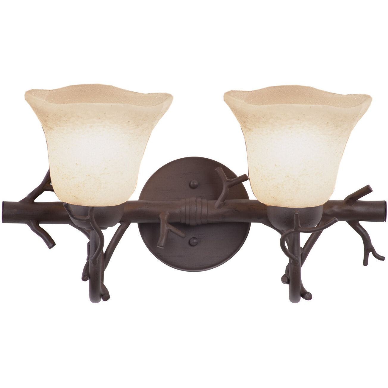 Vine 2 Light 18 inch Bark Bath Light Wall Light in Small Piastra (1255)