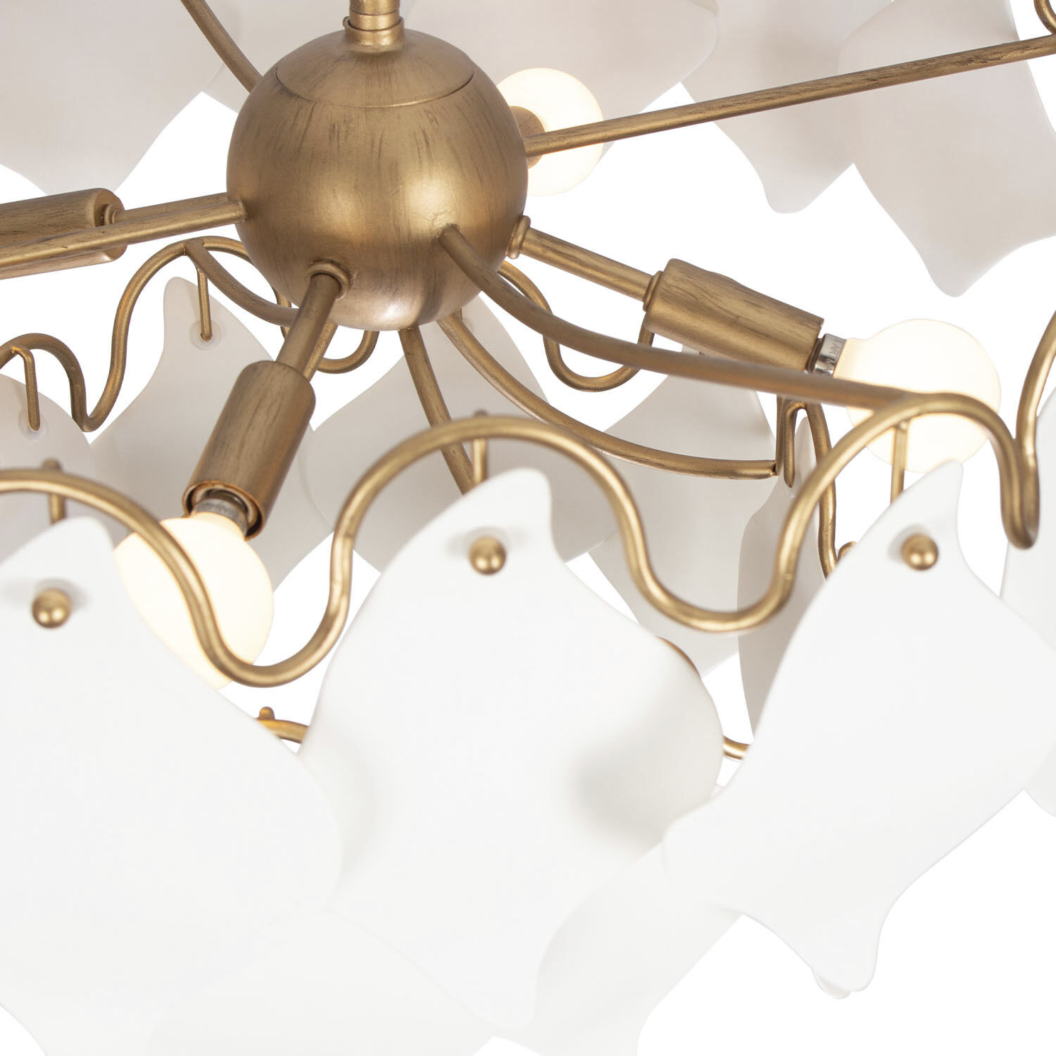 Manta 4 Light 25 inch Modern Gold Semi Flush Mount Ceiling Light