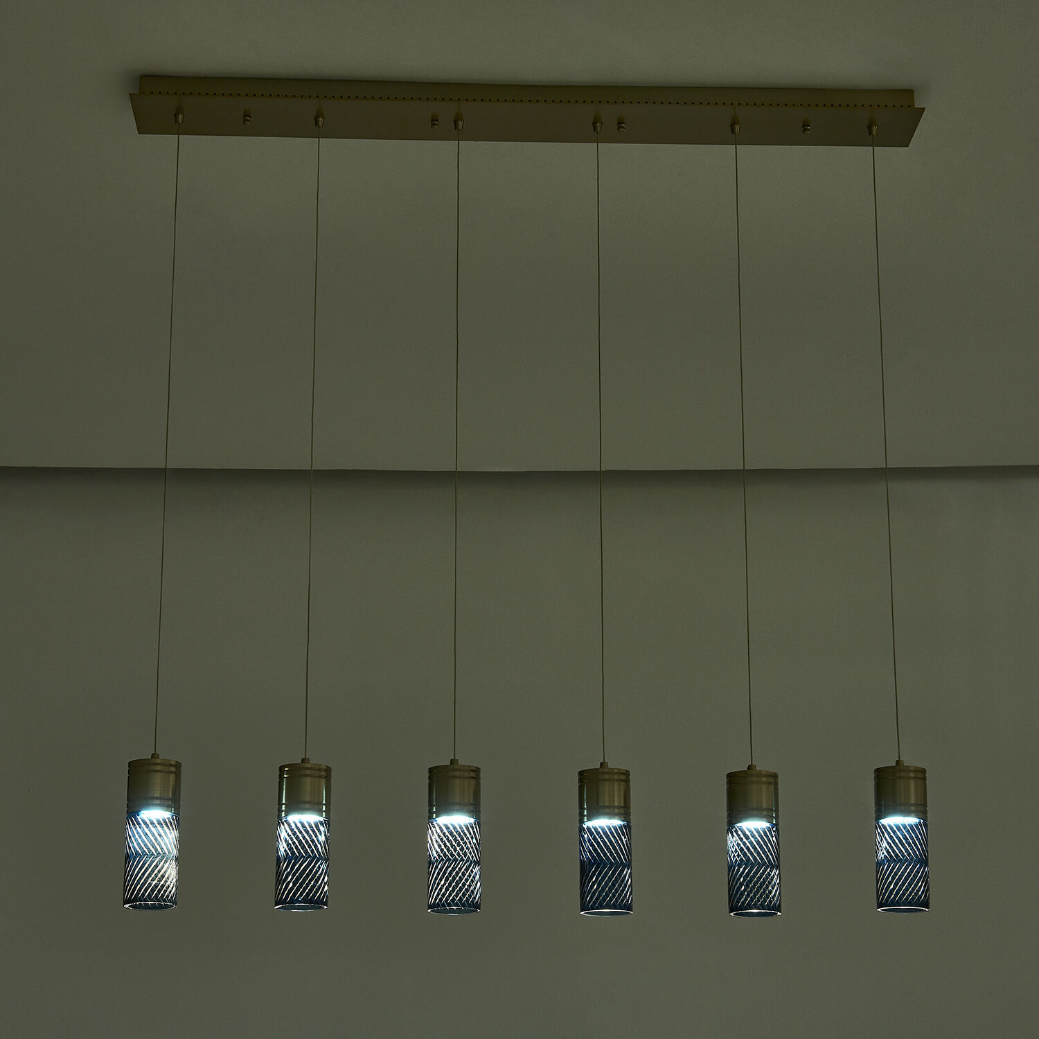 Kiriko LED 5.5 inch Winter Brass Linear Pendant Ceiling Light