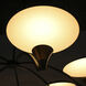 Redding LED 38 inch Matte Black with White and Brass Accent Chandelier Ceiling Light